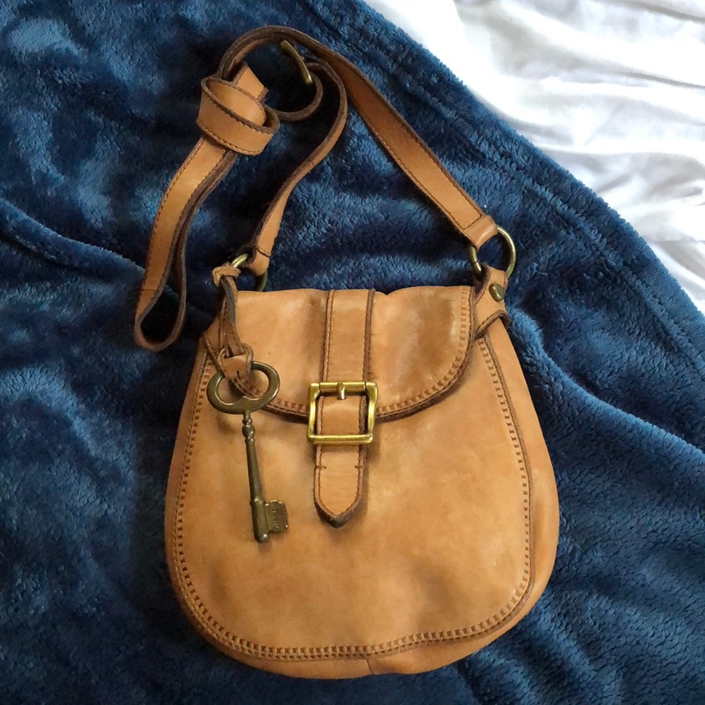 Fossil leather cross body